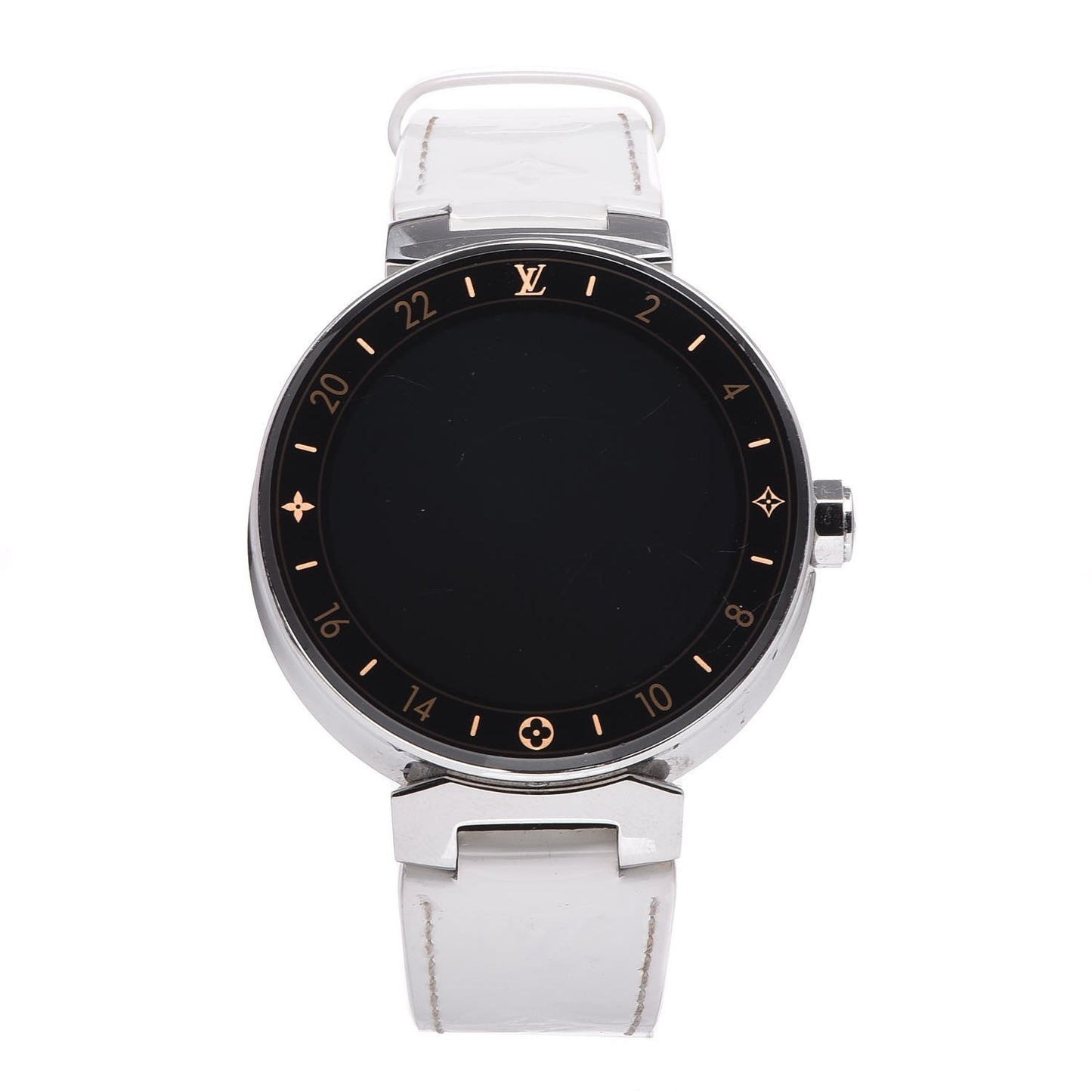 Stainless Steel 42mm Monogram Tambour Horizon Smartwatch White