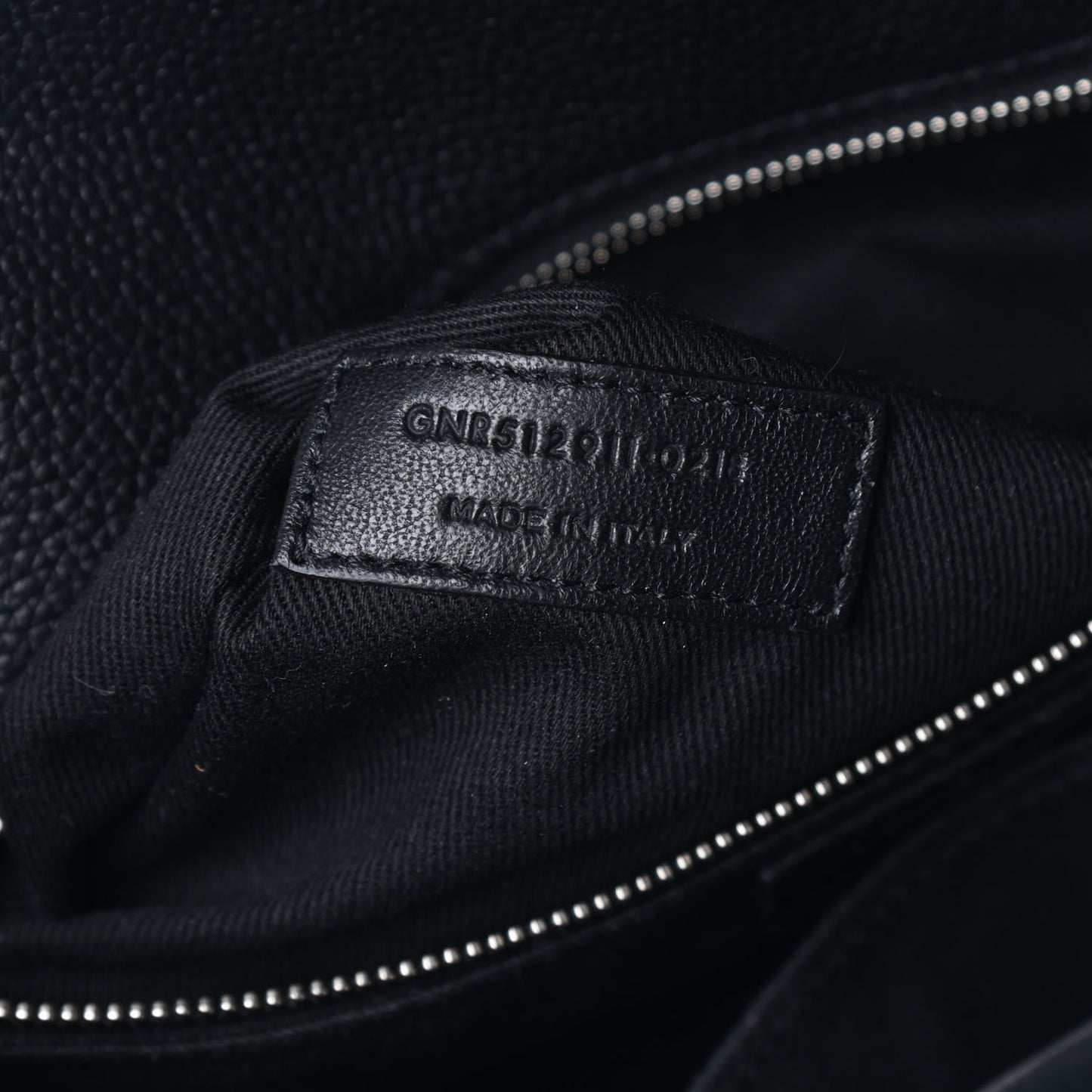 Grained Calfskin Small Supple Chain Sac De Jour Black