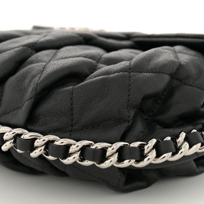 Chanel Washed Lambskin Quilted Medium Chain Around Flap  Black 10 of 10