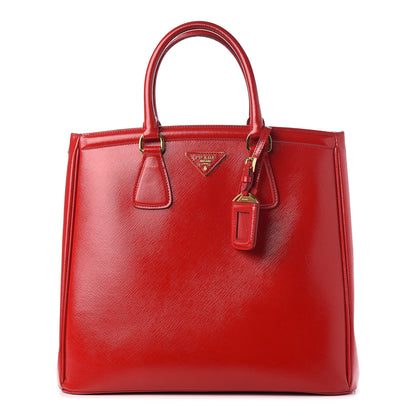 Prada Saffiano Vernice Parabole Tote Rosso 1 of 11