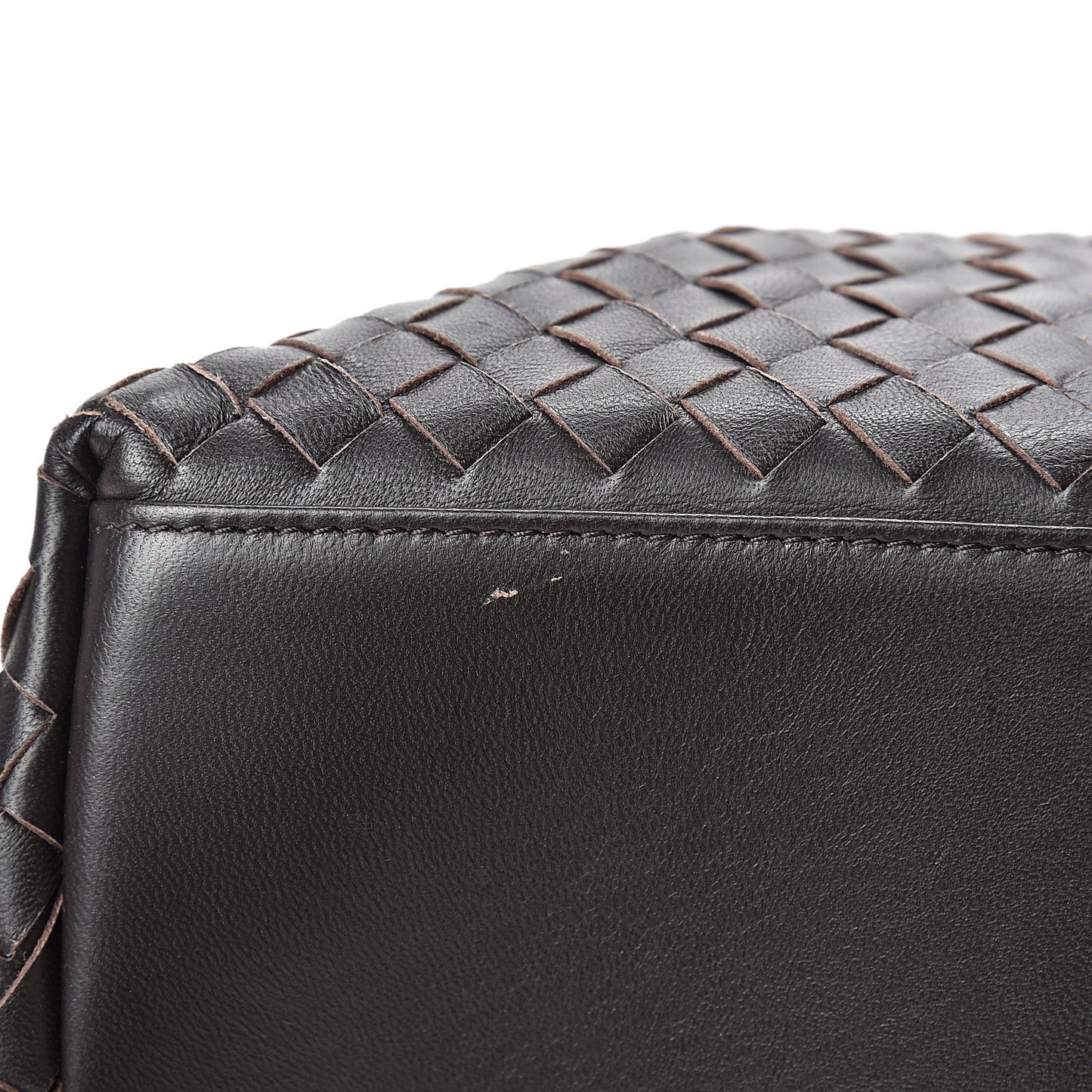 Nappa Intrecciato Large Top Handle Tote Ebano