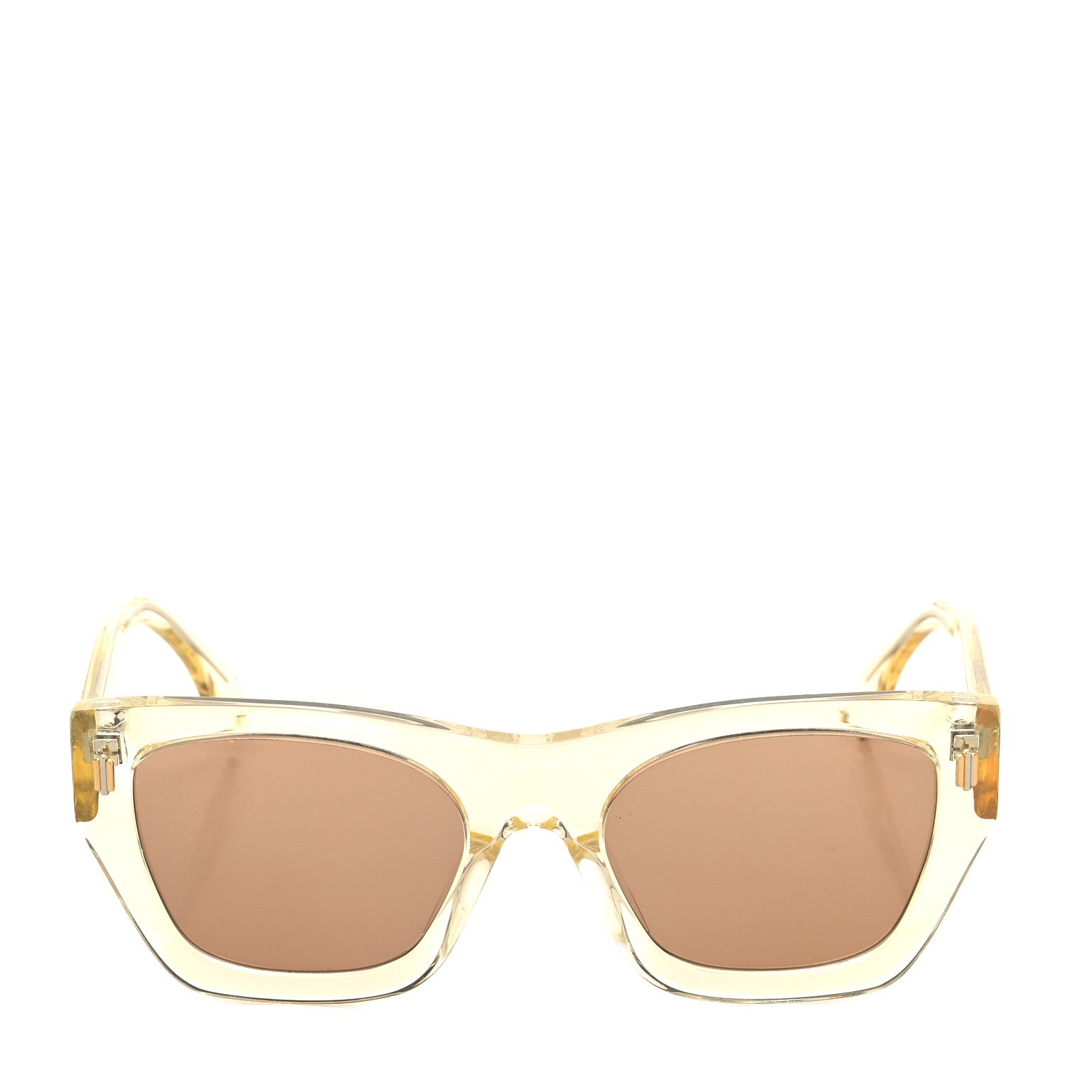 Fendi Acetate Fendi Square Sunglasses FE40100I Shiny Yellow 2 of 6