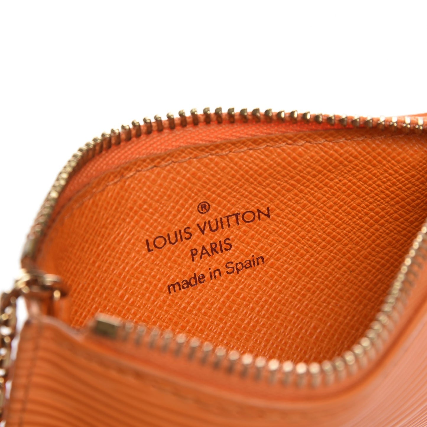 Epi Key Pouch Mandarin