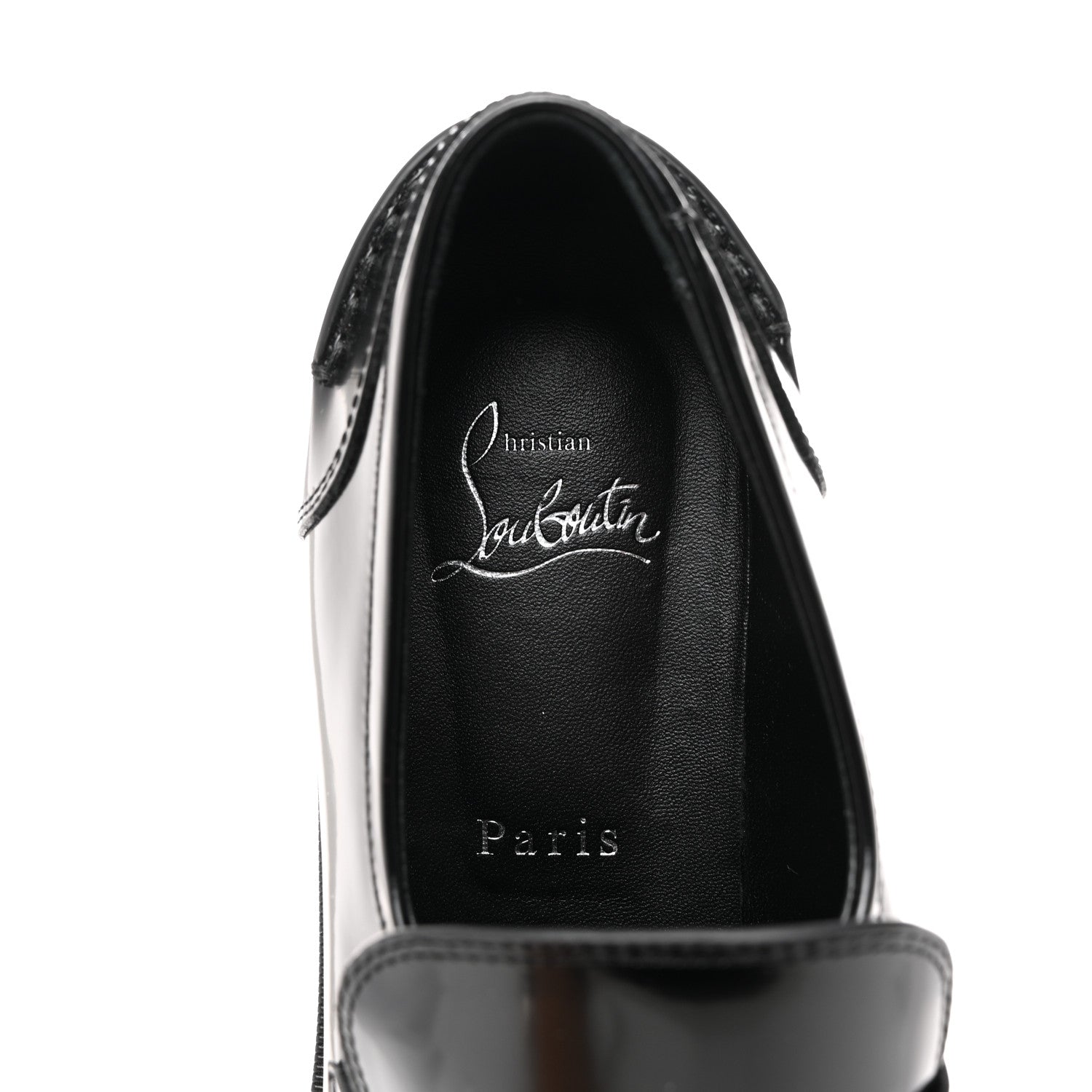 Christian Louboutin Patent Mens Medallion Flat Loafers 39 Black 8 of 8