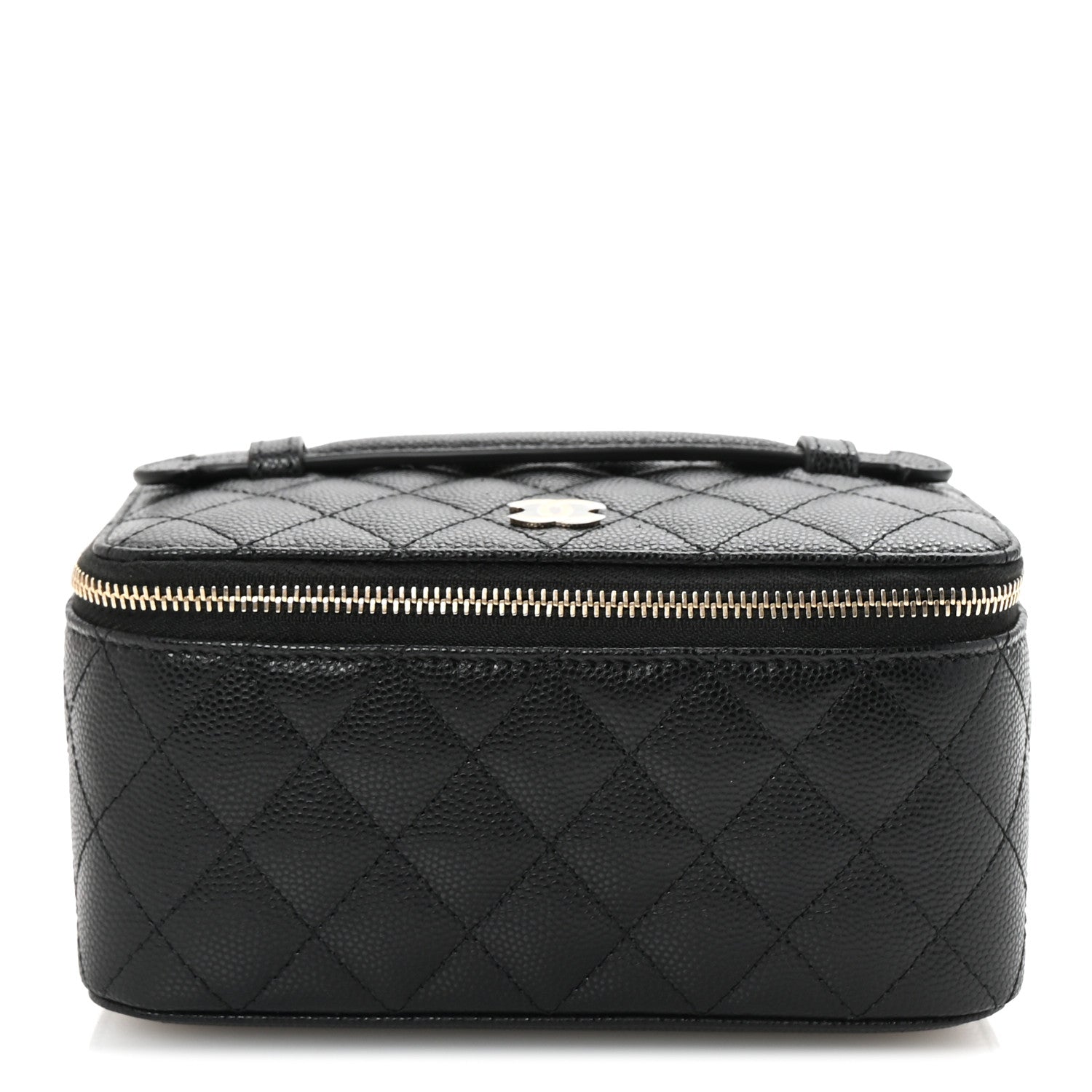 Chanel Caviar Quilted Top Handle Jewelry Case Black 1 of 7