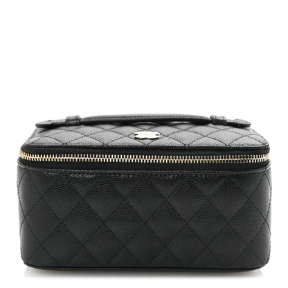 Chanel Caviar Quilted Top Handle Jewelry Case Black 1 of 7