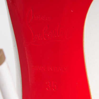 Christian Louboutin Kid Door Knock 120 Pumps 35 White 6 of 6