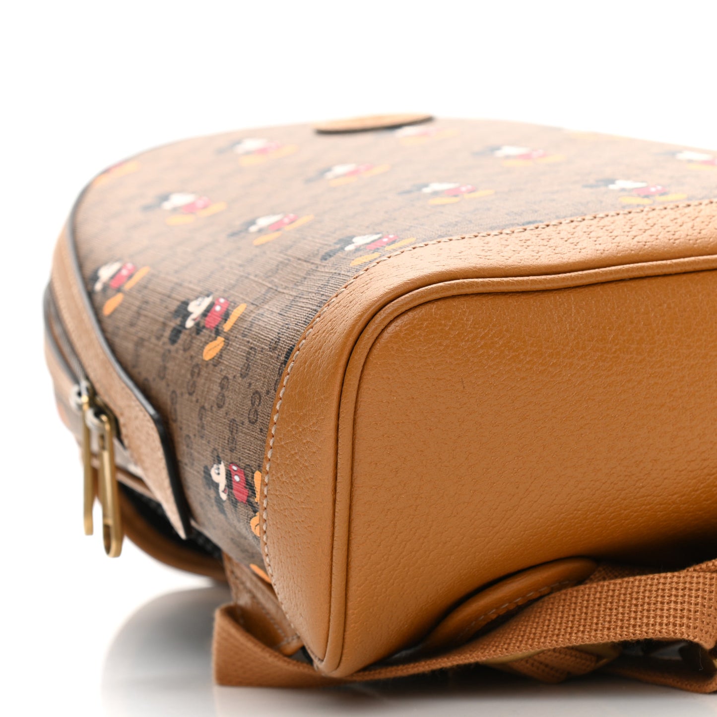 X DISNEY Mini Vintage GG Supreme Monogram Mickey Mouse Small Dome Backpack Beige Vintage Sun Oil