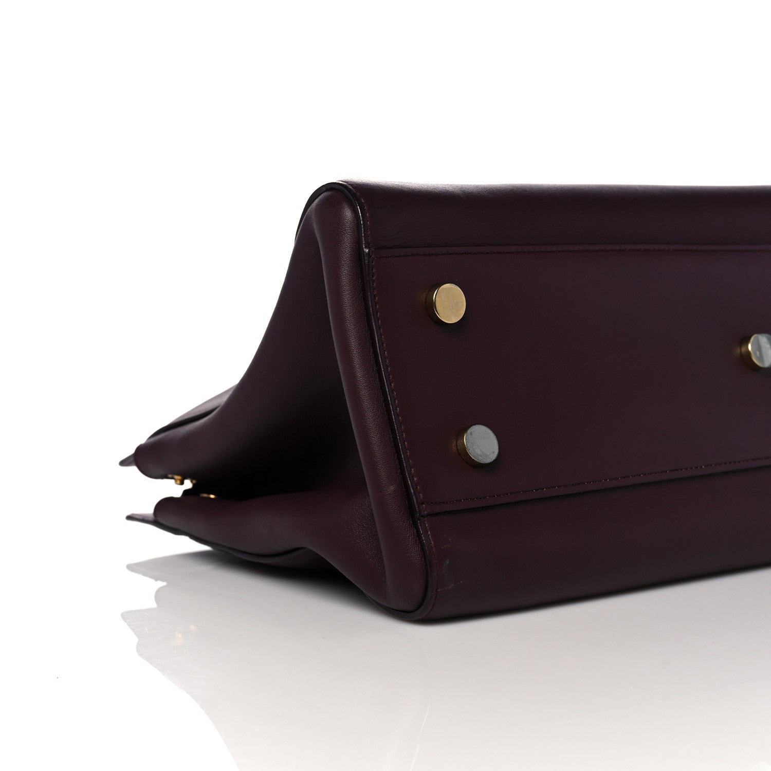 Saint Laurent Calfskin Medium Rive Gauche Cabas Bordeaux 9 of 14