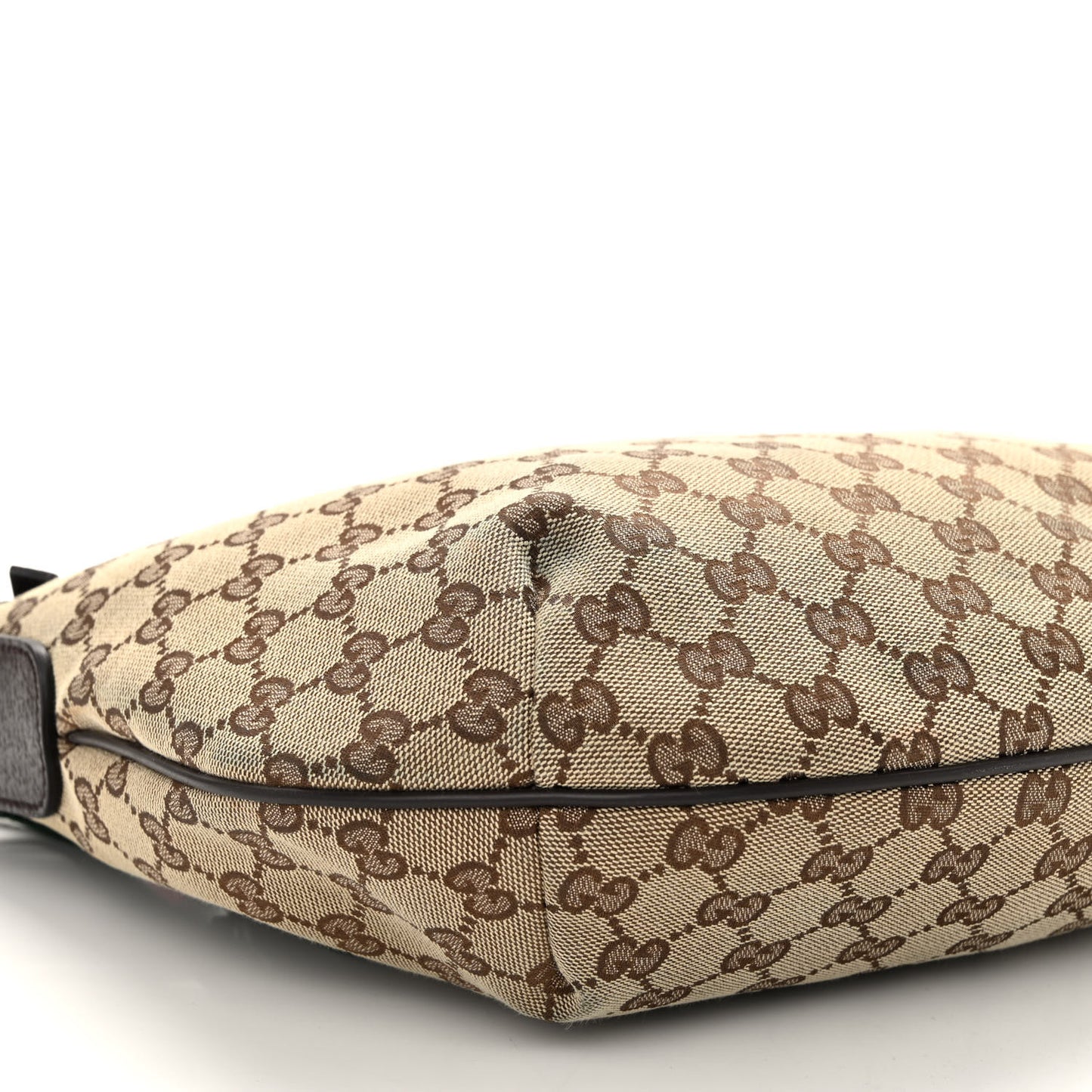 Monogram Web Medium Half Moon Hobo Dark Brown