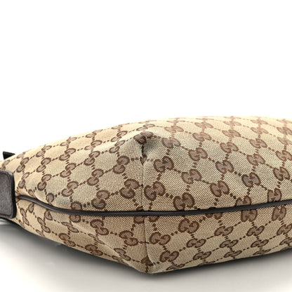 Gucci Monogram Web Medium Half Moon Hobo Dark Brown 9 of 11