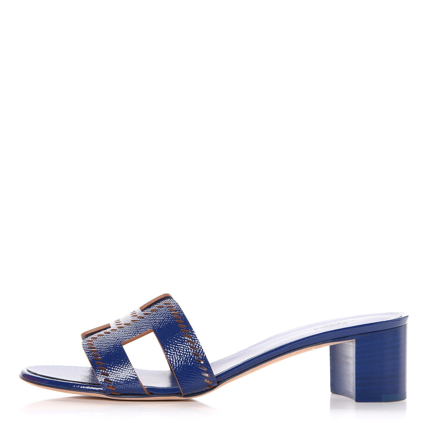 Patent Epsom Oasis Sandals 40 Bleu Saphir