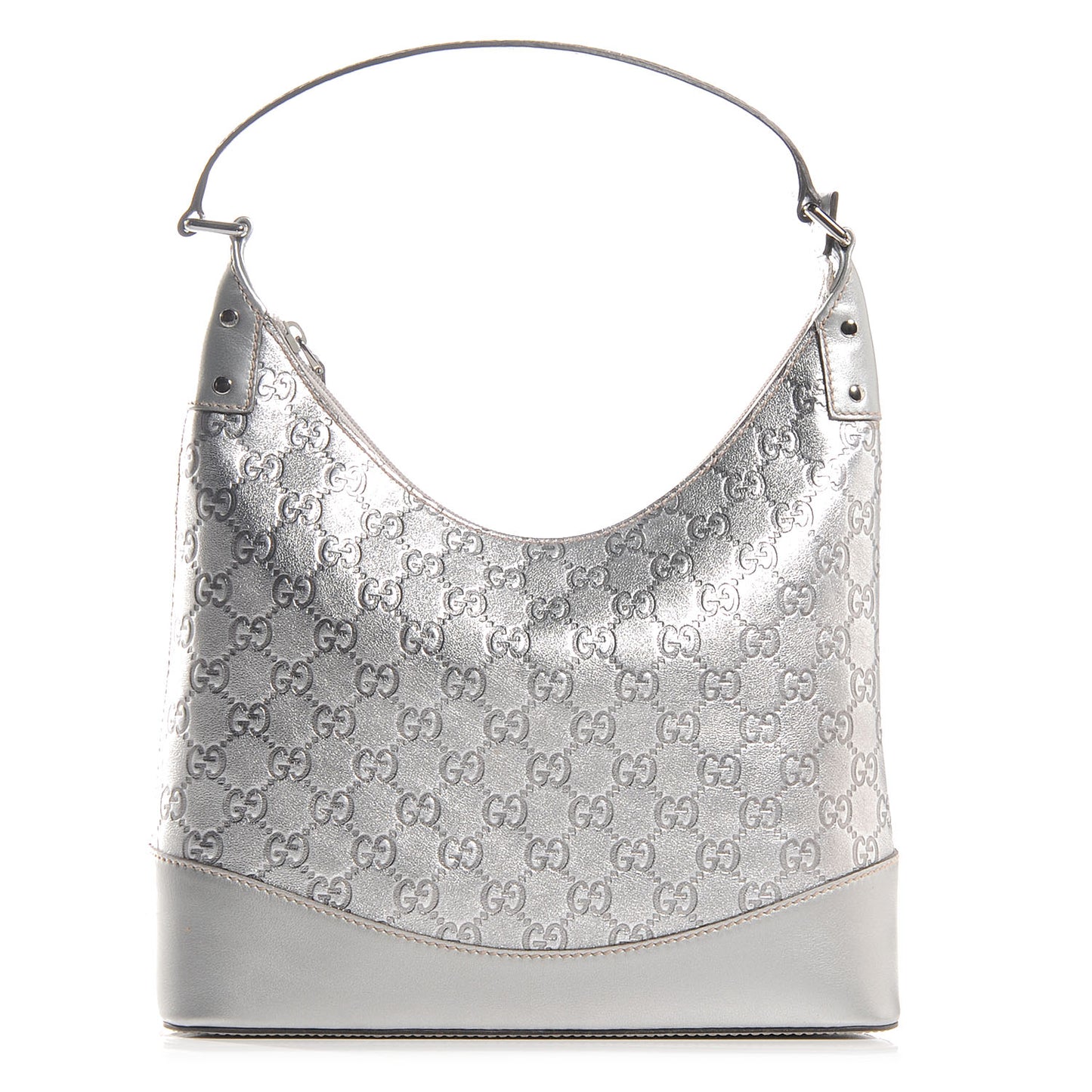 Guccissima Small Shoulder Bag Silver