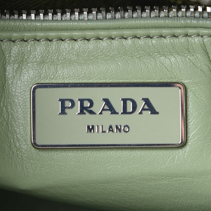 Prada Saffiano Molecule Print Small Bauletto Bag Giada 6 of 8
