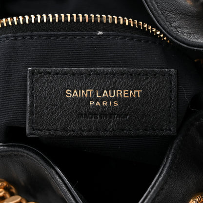 Saint Laurent Lambskin Matelasse Monogram Joe Backpack Black 6 of 14