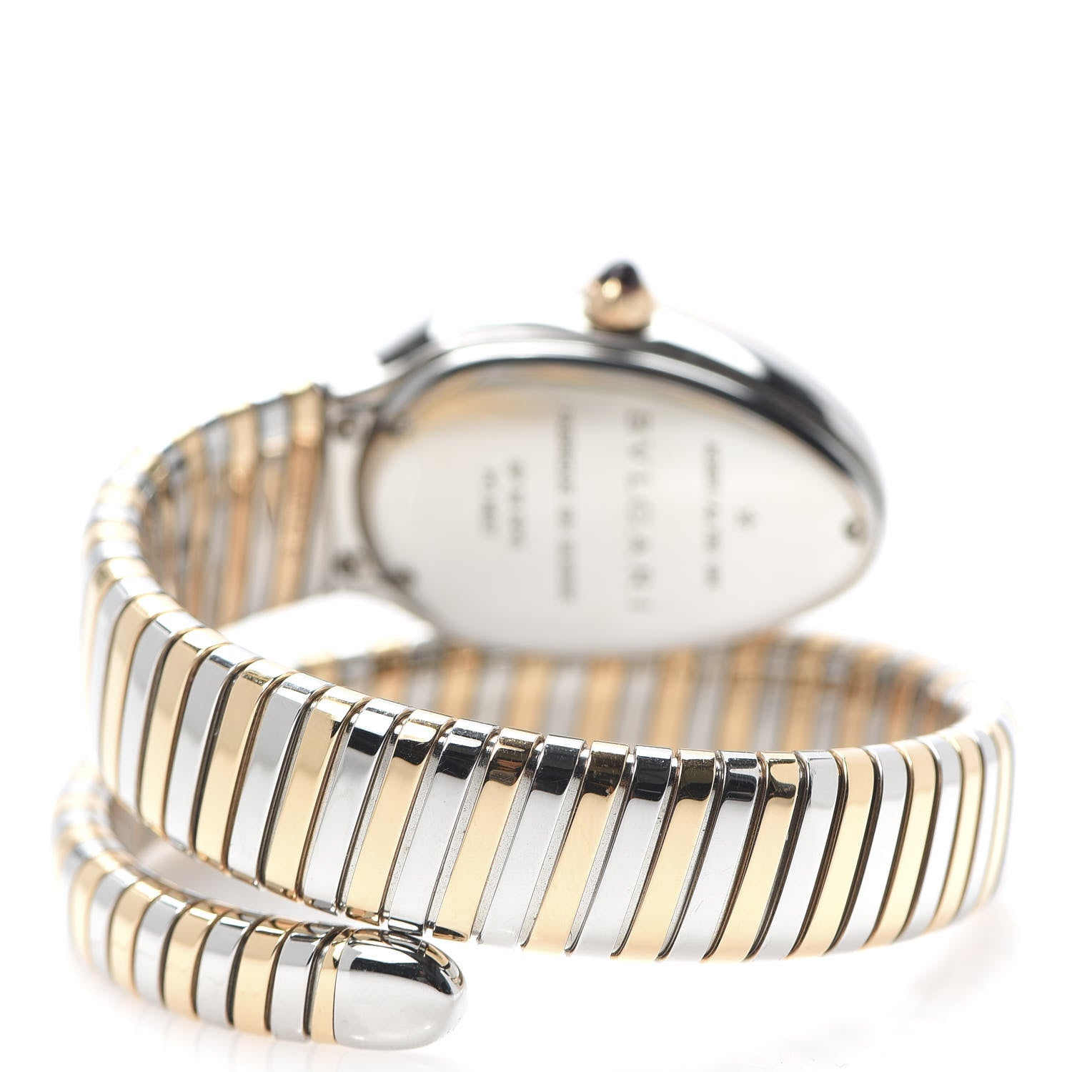 Bulgari Stainless Steel 18K Rose Gold Diamond Bezel 35mm Serpenti Tubogas Quartz Watch 4 of 6