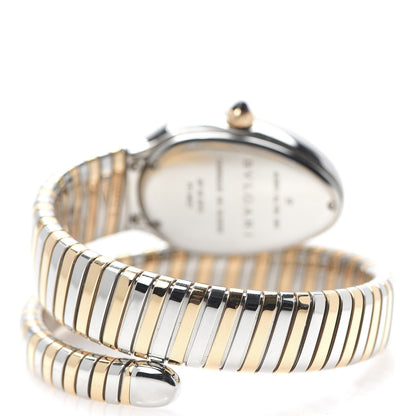 Bulgari Stainless Steel 18K Rose Gold Diamond Bezel 35mm Serpenti Tubogas Quartz Watch 4 of 6