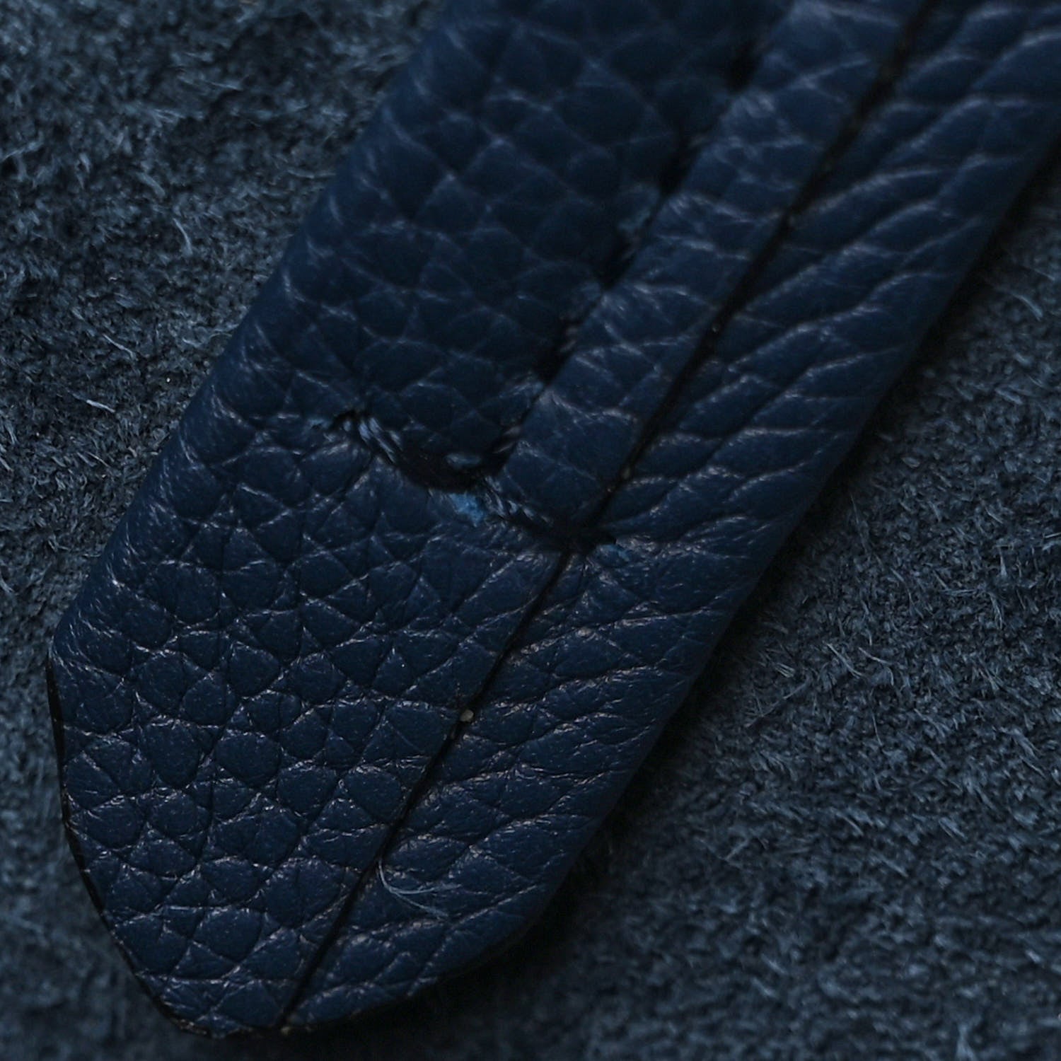 Celine Soft Grained Calfskin Small Belt Cabas Phantom Deep Blue 12 of 14