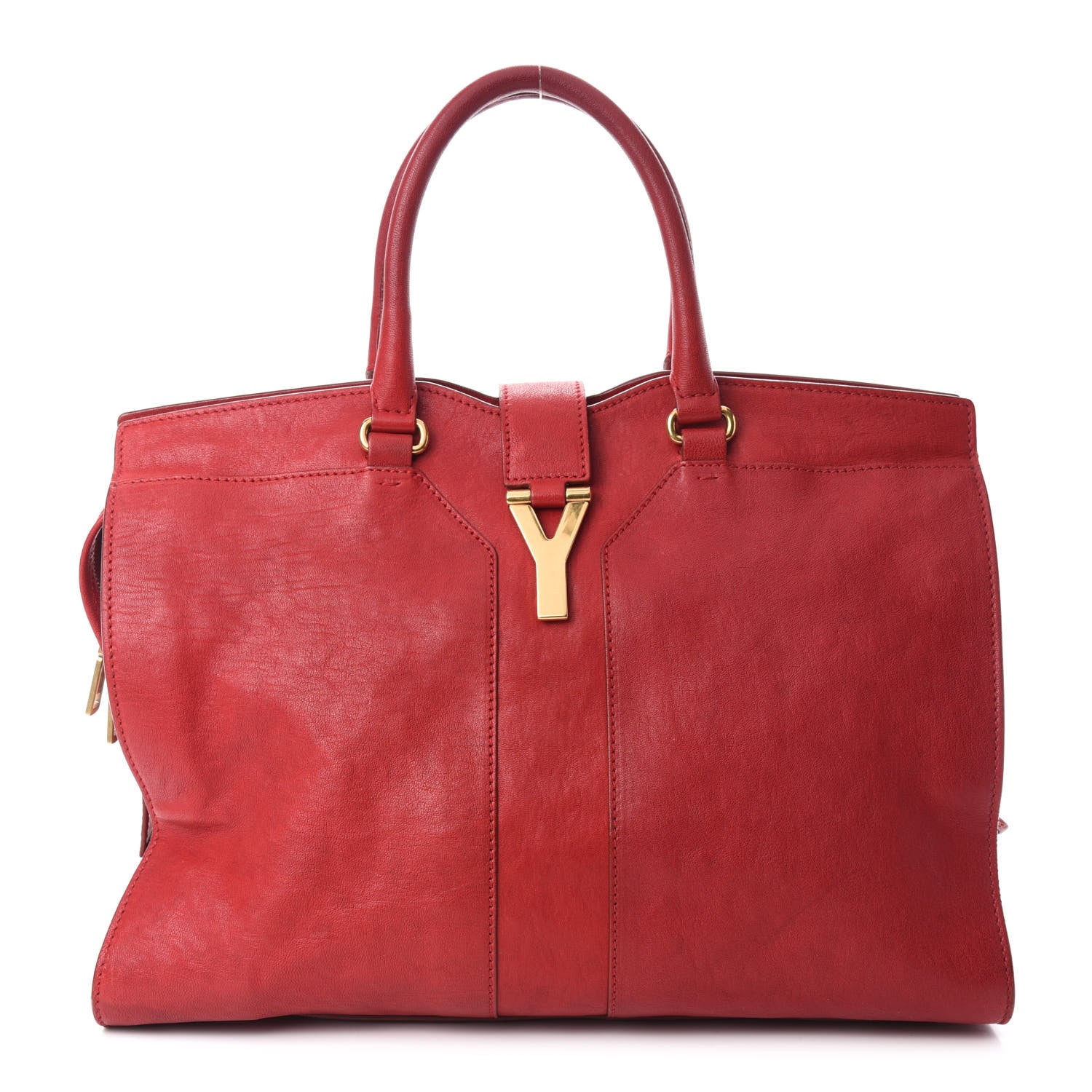 Saint Laurent Sheepskin Large Cabas ChYc Red 1 of 12