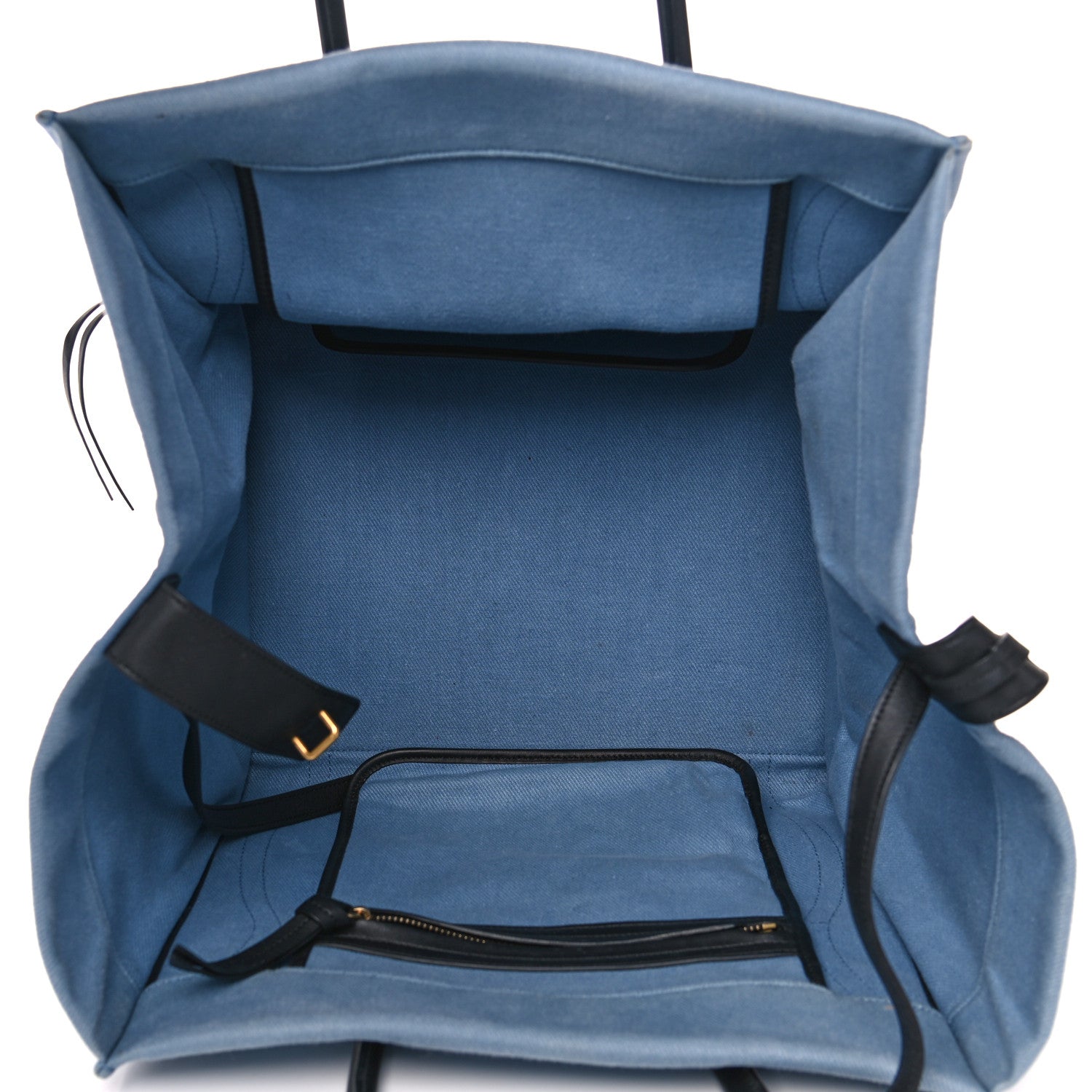 Celine Cotton Canvas Medium Phantom Luggage Blue 4 of 15