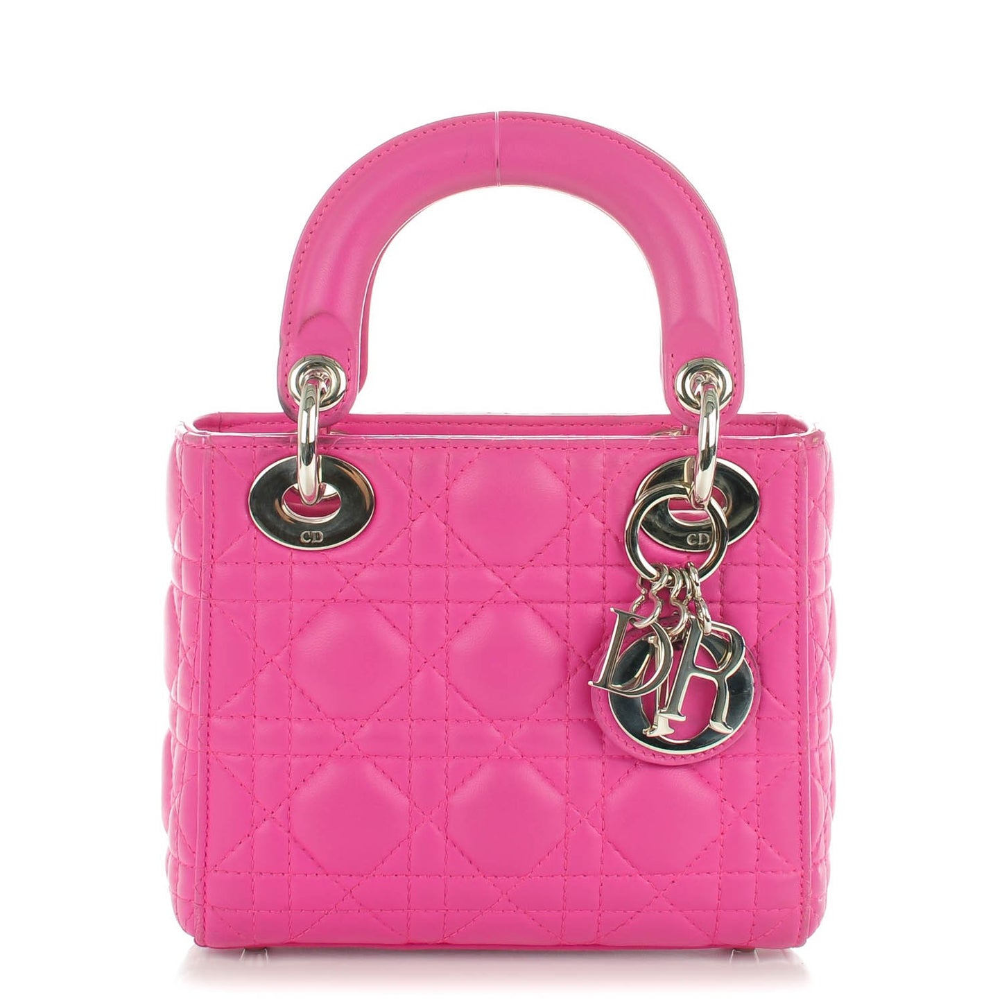 Lambskin Cannage Mini Lady Dior Sorbet