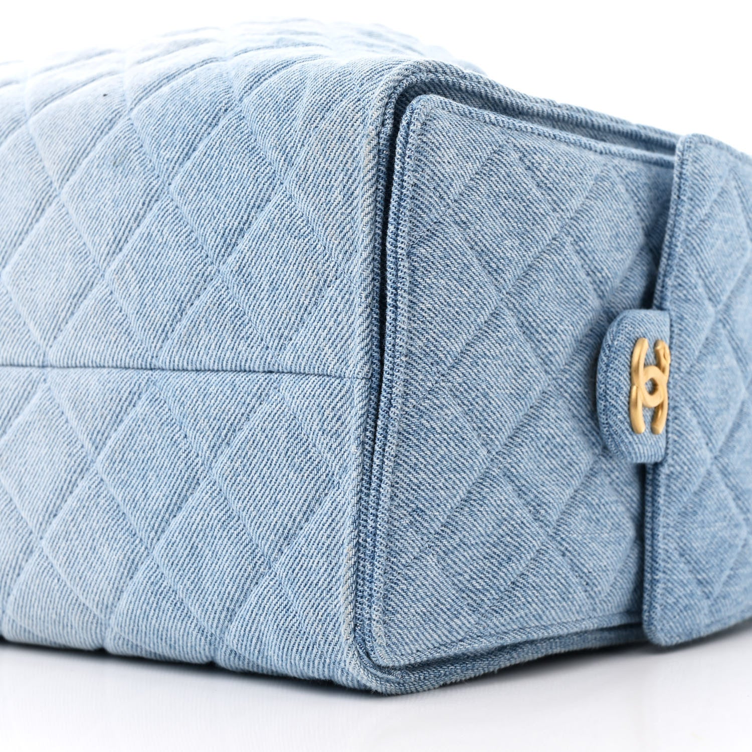 Chanel Washed Denim Quilted Medium Chanel 25 Handbag Blue 12 of 13