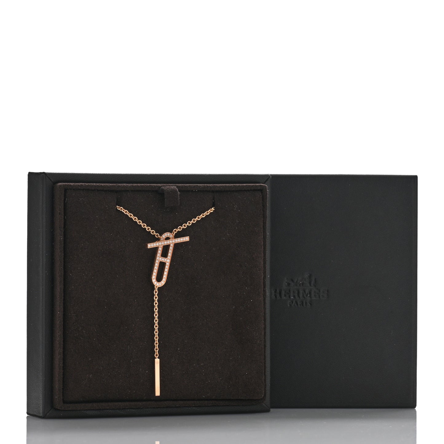 18K Rose Gold Diamond PM Ever Chaine D'Ancre Necklace ST