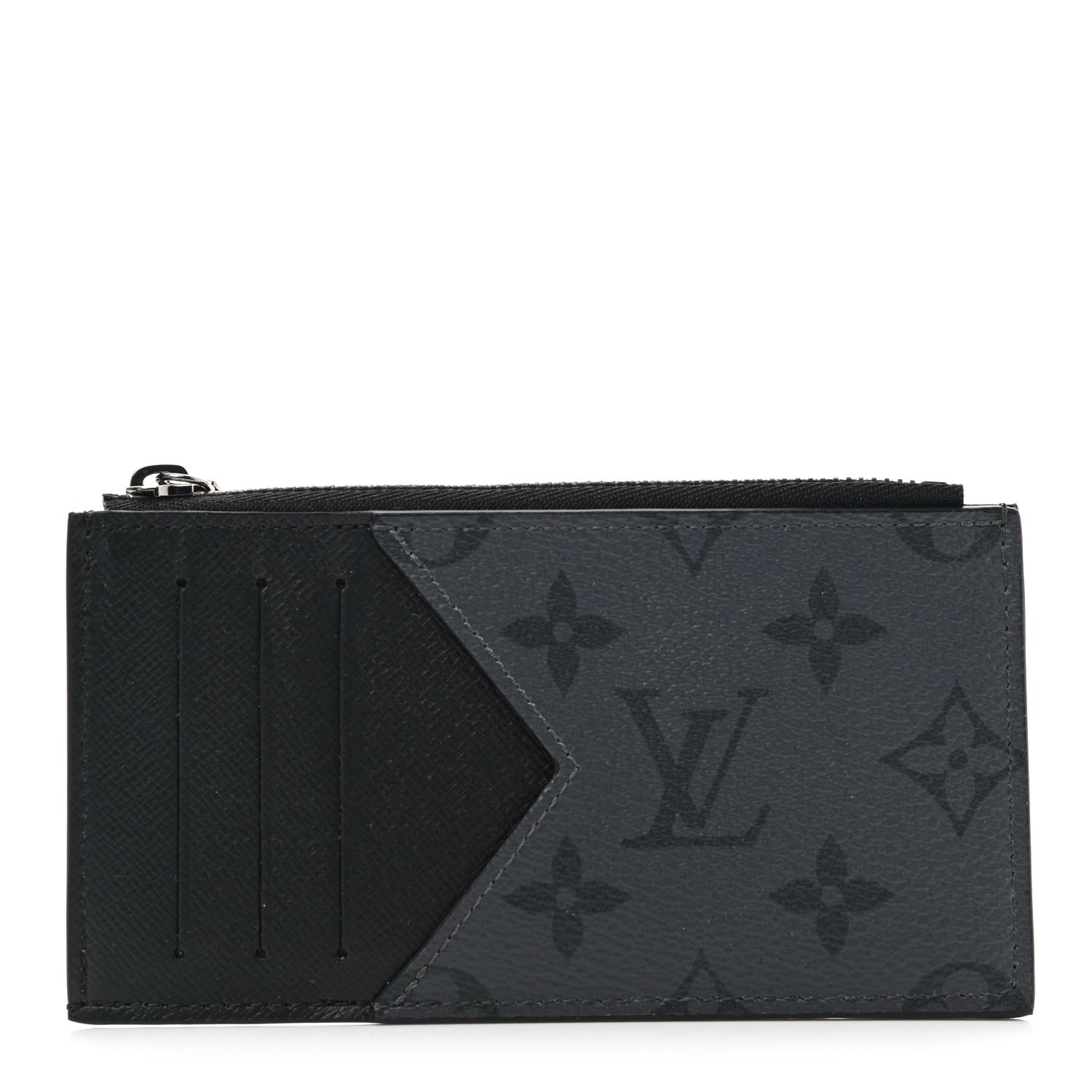 Louis Vuitton Reverse Monogram Eclipse Taiga Coin Card Holder 1 of 7