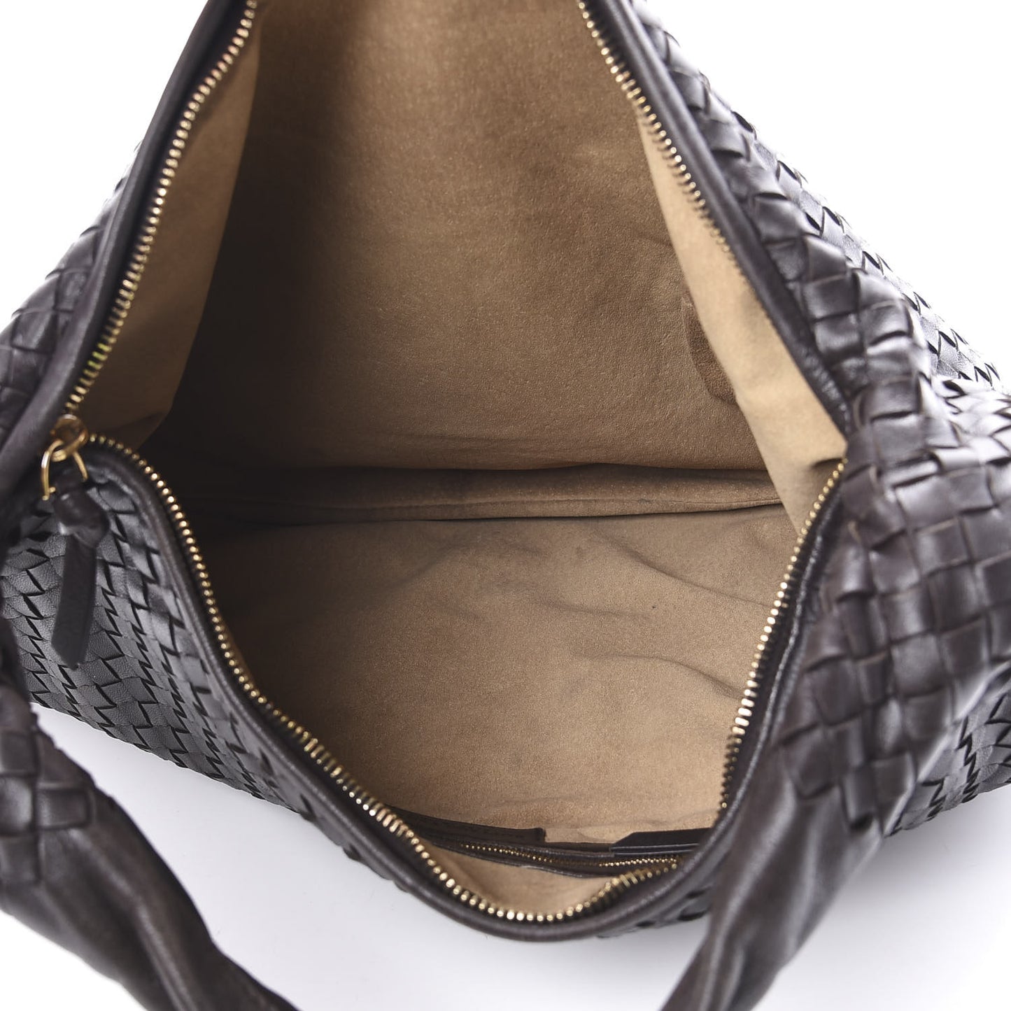 Nappa Intrecciato Large Veneta Hobo Ebano