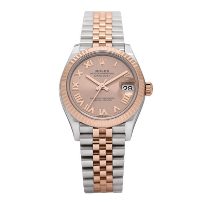 Rolex Stainless Steel 18K Everose Gold 31mm Oyster Perpetual Datejust Watch Sundust Roman 178271 1 of 5
