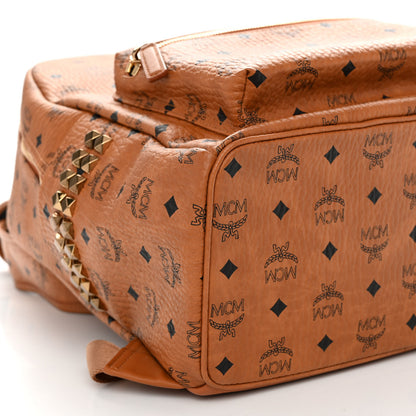 MCM Visetos Mens Medium Stark Backpack Cognac 8 of 9