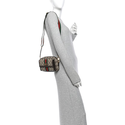 Gucci GG Supreme Monogram Web Mini Ophidia Bag Beige Ebony 2 of 11