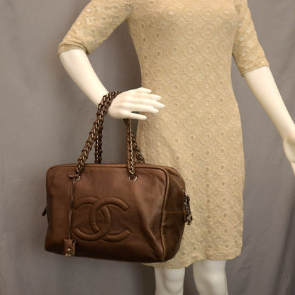 Chanel Luxe Ligne Large Bowler Bronze 2 of 10