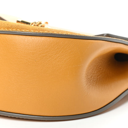 Chloe Suede Smooth Calfskin Mini Drew Shoulder Bag Dark Ochre 9 of 14