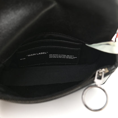 Off-White Saffiano Striped Mini Diag Binder Clip Bag Black White Yellow 5 of 12