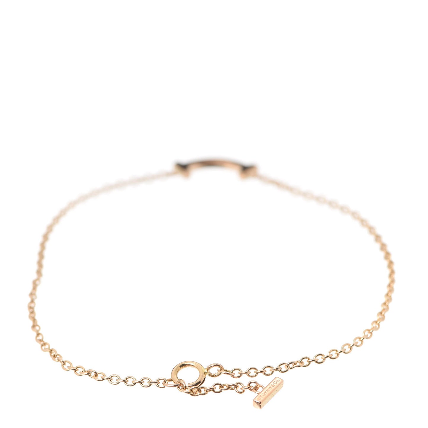 18K Rose Gold Mini T Smile Bracelet