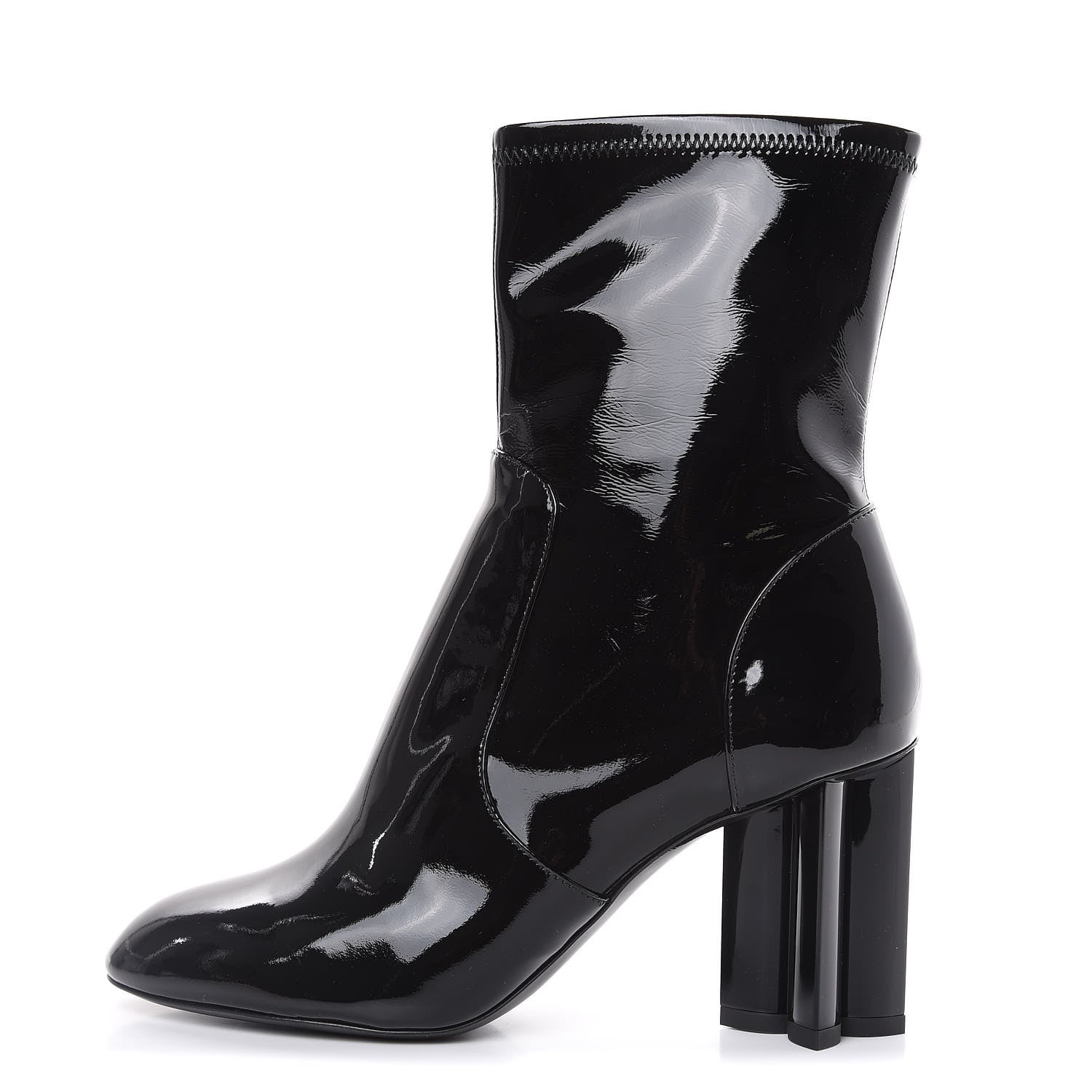 Louis Vuitton Patent Silhouette Ankle Boots 36 Black 1 of 9