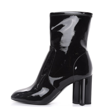 Louis Vuitton Patent Silhouette Ankle Boots 36 Black 1 of 9