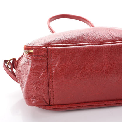 Balenciaga Agneau S Blanket Square Tote Rouge Brique 9 of 10