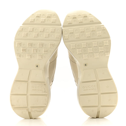 Gucci Calfskin Mouth Print Womens Rhyton Sneakers 40 Ivory 6 of 9