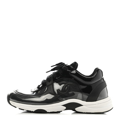 Chanel Calfskin Patent Transparent Sneakers 40 Black 1 of 7