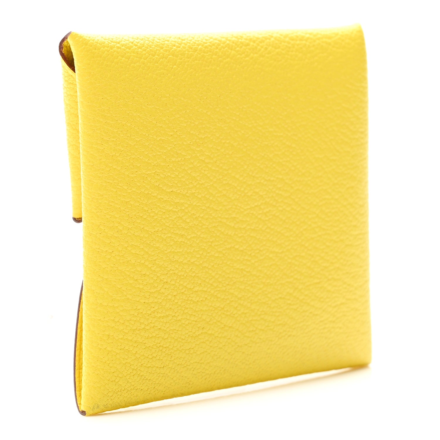 Hermes Chevre Mysore Bastia Coin Purse Jaune Citron 3 of 7