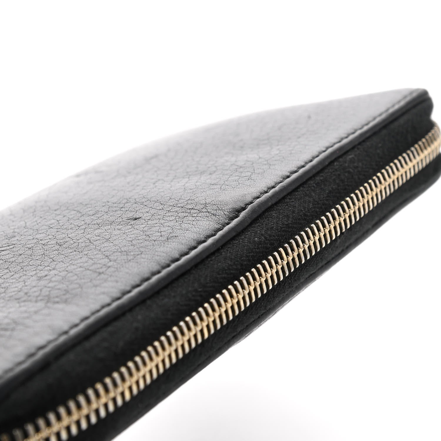 Gucci Pebbled Calfskin Soho Zip Around Wallet Black 7 of 7