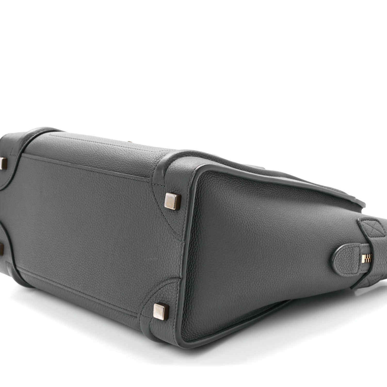 Celine Baby Drummed Calfskin Micro Luggage Kohl 11 of 12