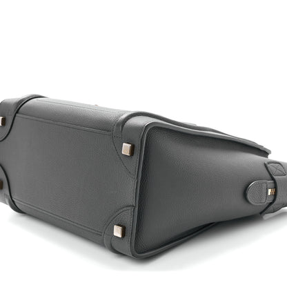 Celine Baby Drummed Calfskin Micro Luggage Kohl 11 of 12