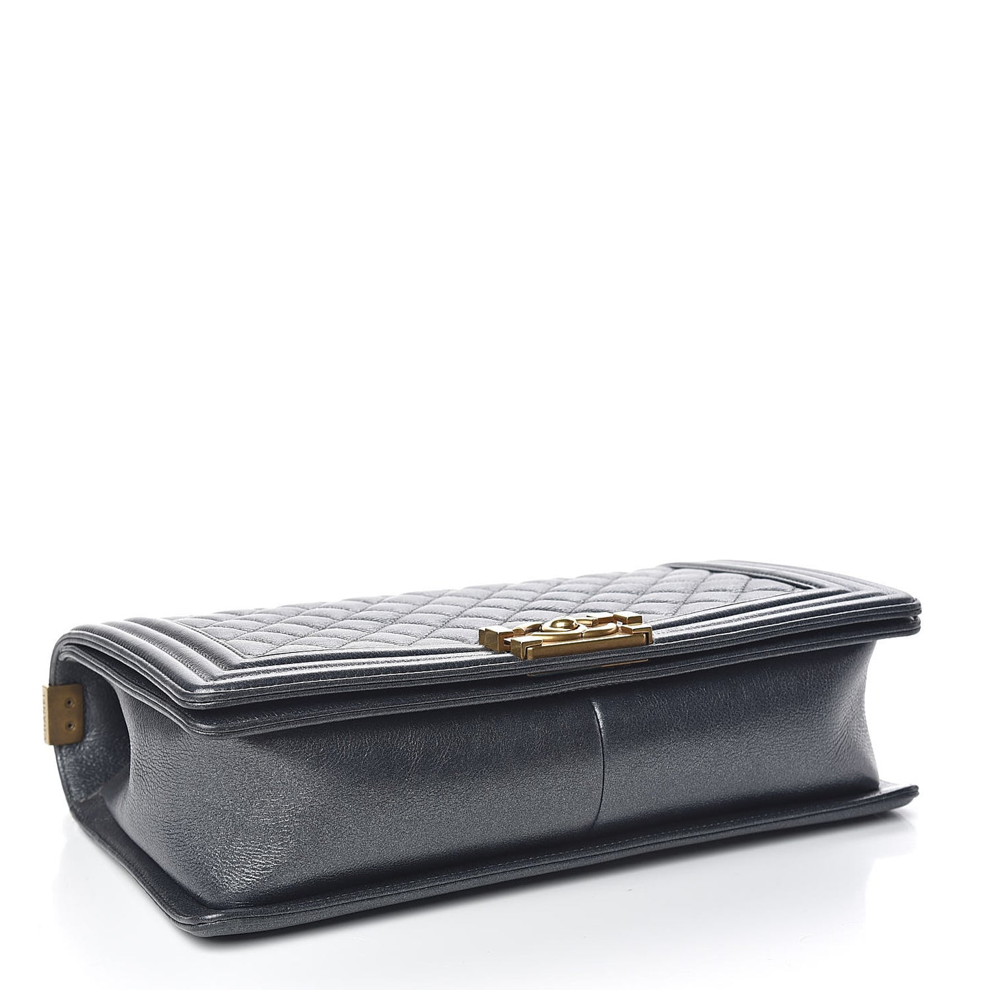 Pearl Calfskin New Medium Boy Flap Dark Grey