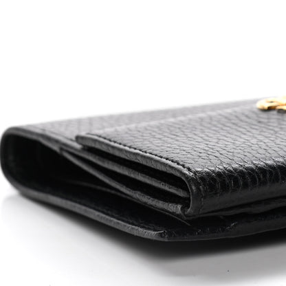 Gucci Dollar Calfskin Double G French Flap Wallet Black 11 of 14