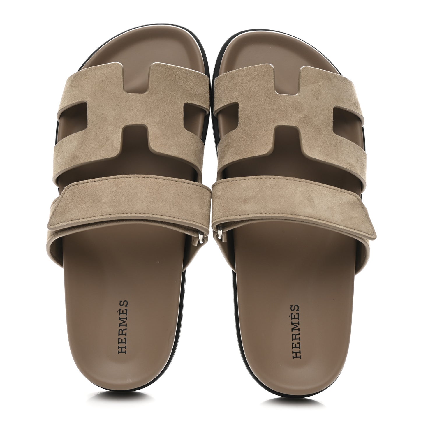 Suede Goatskin Womens Chypre Sandals 37.5 Beige Sable