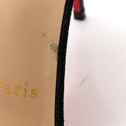 Christian Louboutin Suede Kid Uptown Double 85 Pumps 36 Black 9 of 13