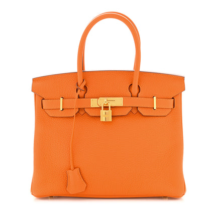 Hermes Taurillon Clemence Birkin 30 Abricot 1 of 12